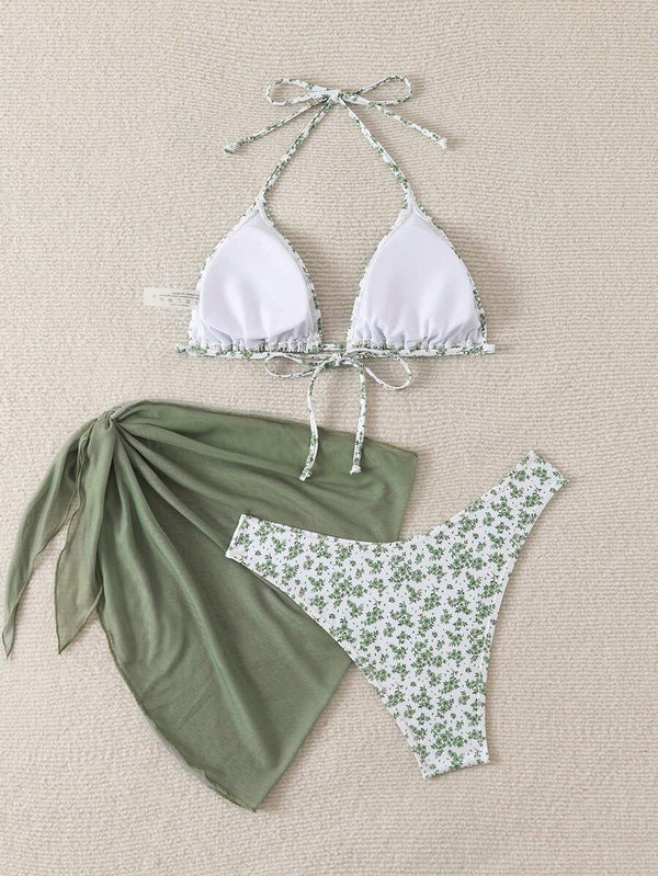 Çiçek Desenli Bikini Takım Niebbla