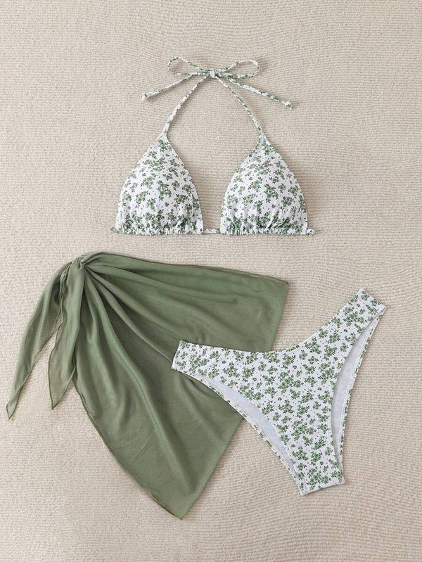 Çiçek Desenli Bikini Takım Niebbla