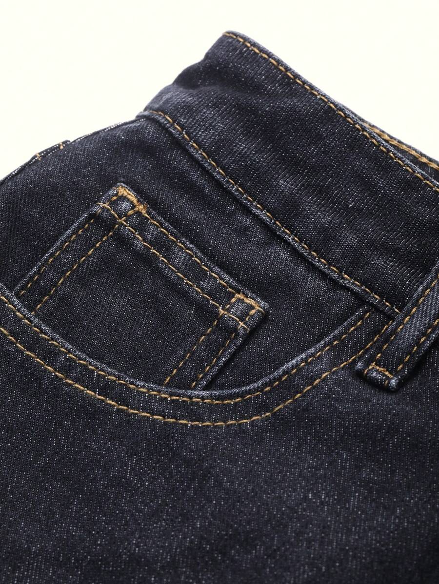 Doğal Dokulu Günlük Kot Etek Niebbla