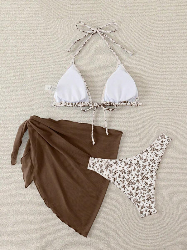 Çiçek Desenli Bikini Takım Niebbla