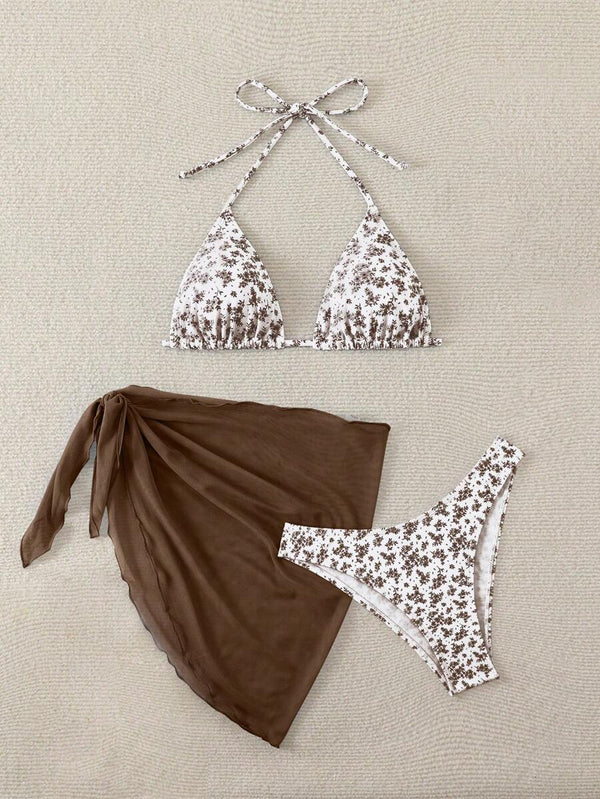 Çiçek Desenli Bikini Takım Niebbla