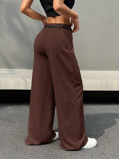 Kemerli Geniş Paça Günlük Pantolon Niebbla