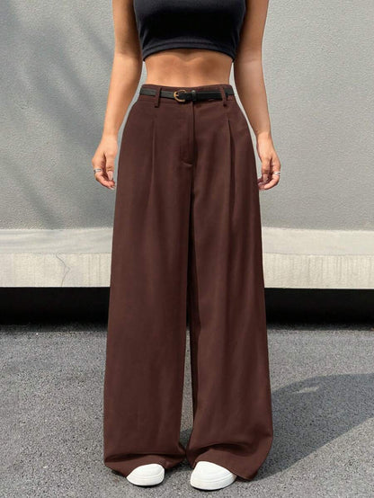 Kemerli Geniş Paça Günlük Pantolon Niebbla