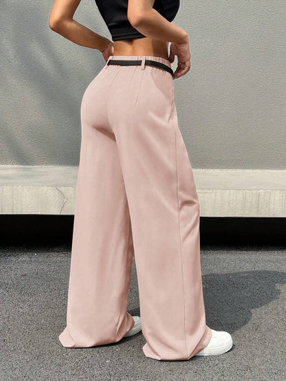 Kemerli Geniş Paça Günlük Pantolon Niebbla