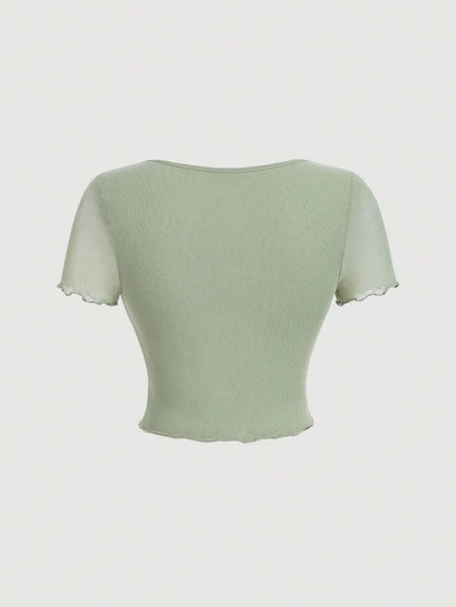 Bağcık Detaylı Romantik Crop Niebbla