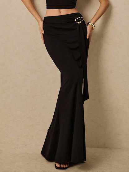 Metal Tokalı Fırfırlı Şık Etek Niebbla