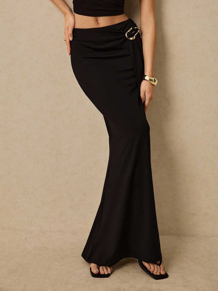 Metal Tokalı Fırfırlı Şık Etek Niebbla