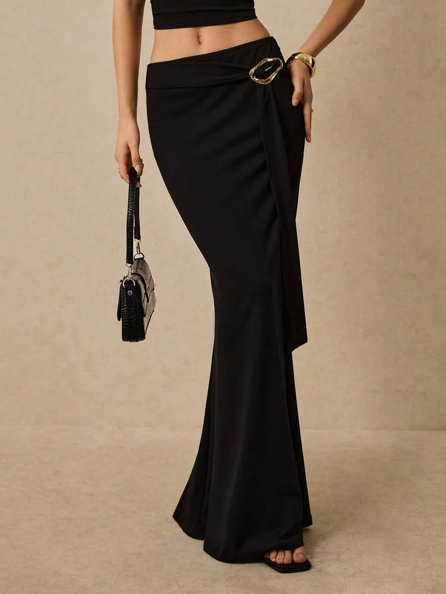 Metal Tokalı Fırfırlı Şık Etek Niebbla