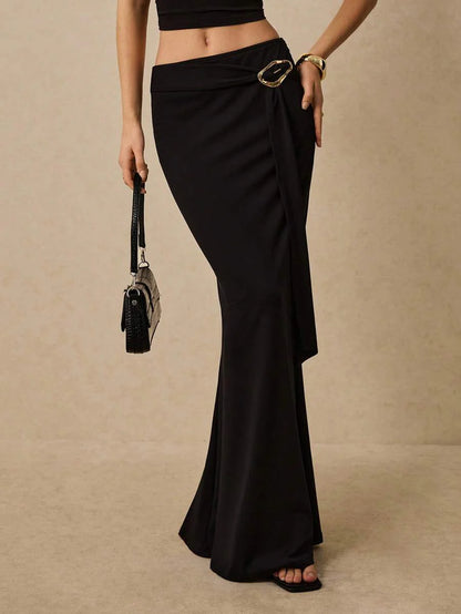 Metal Tokalı Fırfırlı Şık Etek Niebbla