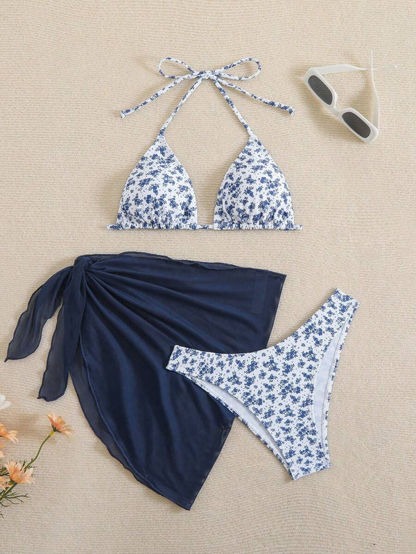 Çiçek Desenli Bikini Takım Niebbla