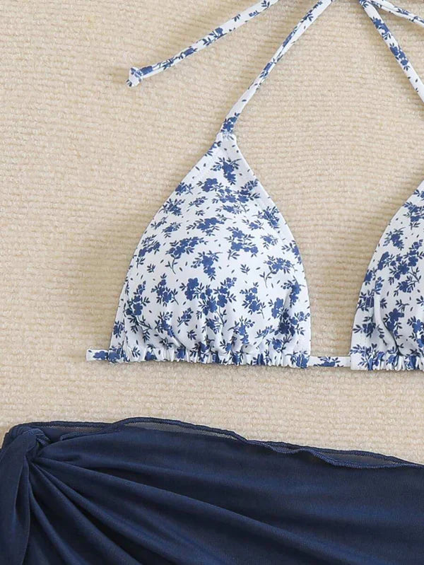 Çiçek Desenli Bikini Takım Niebbla
