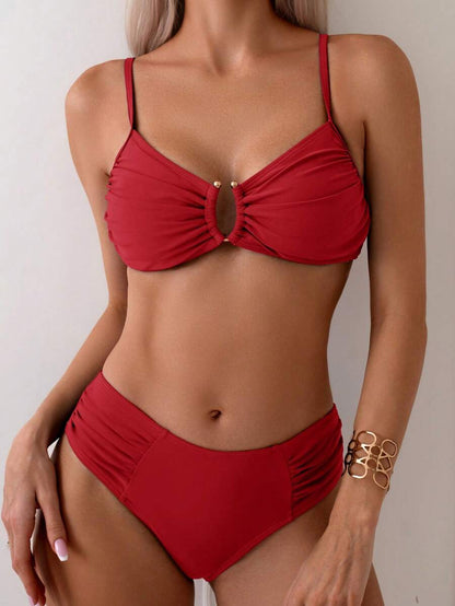 Halka Dantelli Sade Bikini Takımı Niebbla