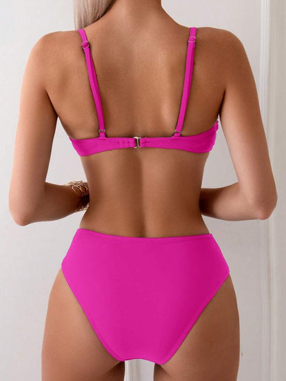 Halka Dantelli Sade Bikini Takımı Niebbla