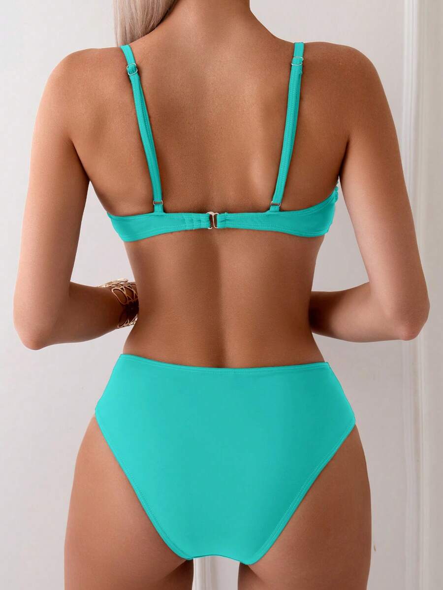 Halka Dantelli Sade Bikini Takımı Niebbla