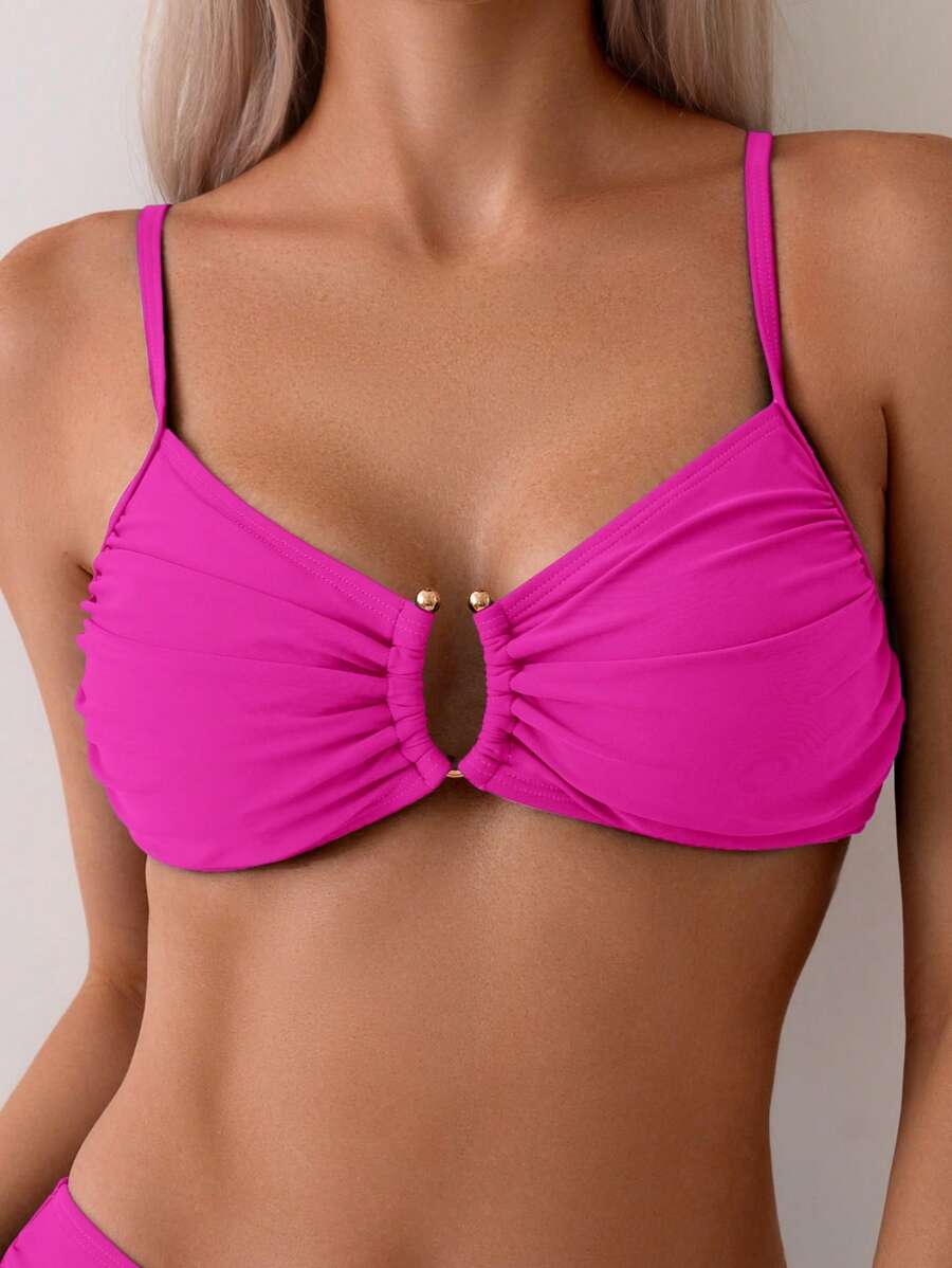Halka Dantelli Sade Bikini Takımı Niebbla