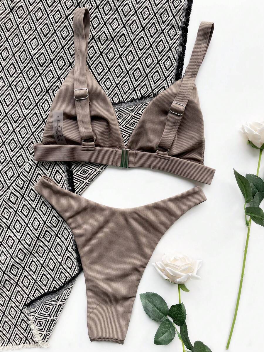 Halka Detaylı Sade Gündelik Bikini Takımı Niebbla