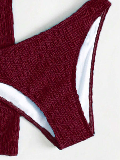 3 Parça Bikini Ve Düğümlü Mini Etek Takımı Niebbla