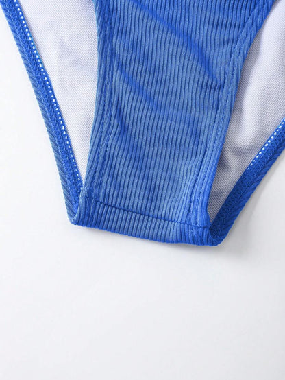Çiçek Desenli Halter Bağcıklı Bikini Takımı Niebbla
