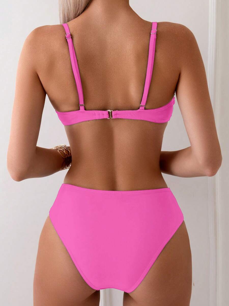 Halka Dantelli Sade Bikini Takımı Niebbla