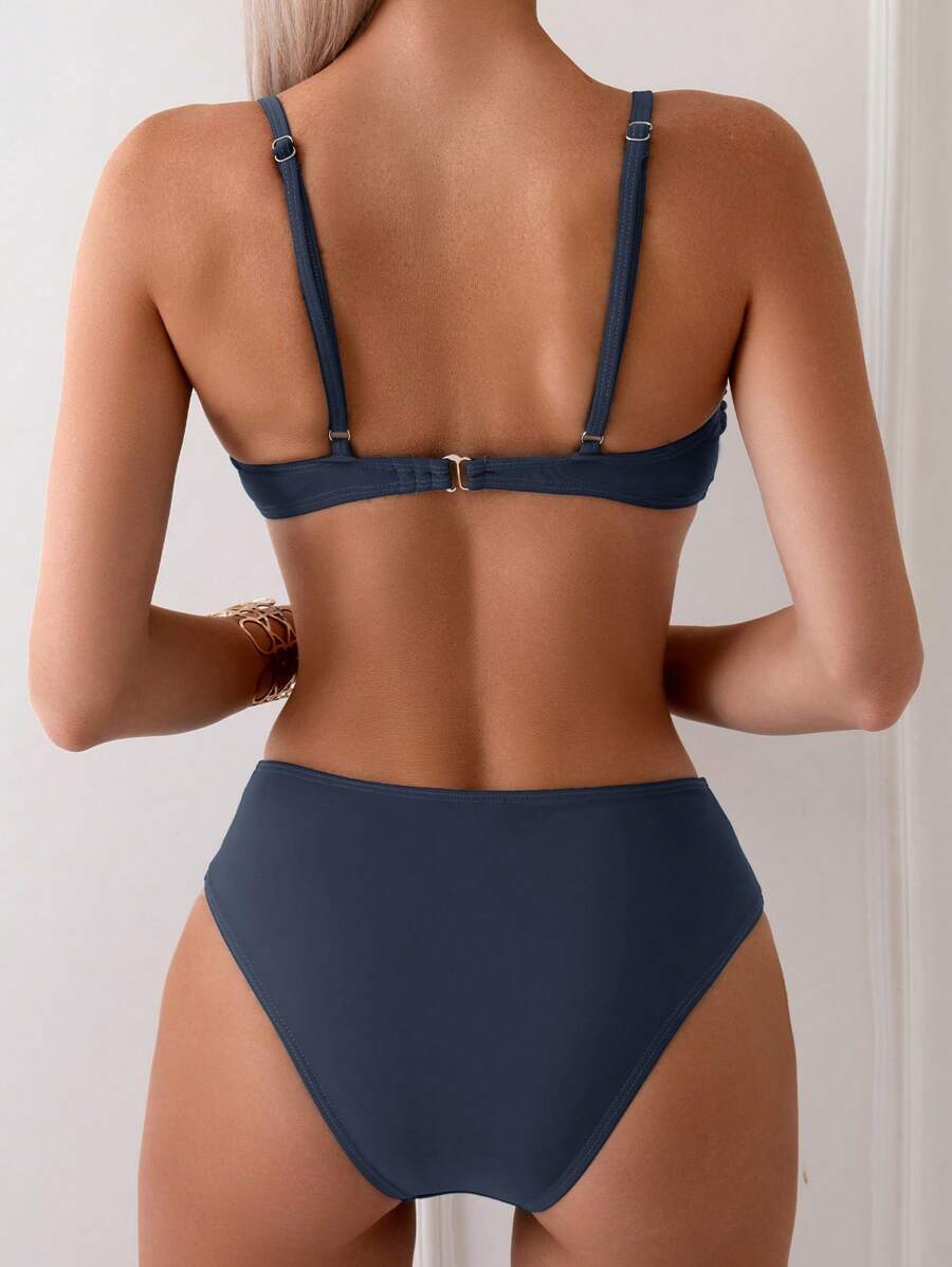 Halka Dantelli Sade Bikini Takımı Niebbla