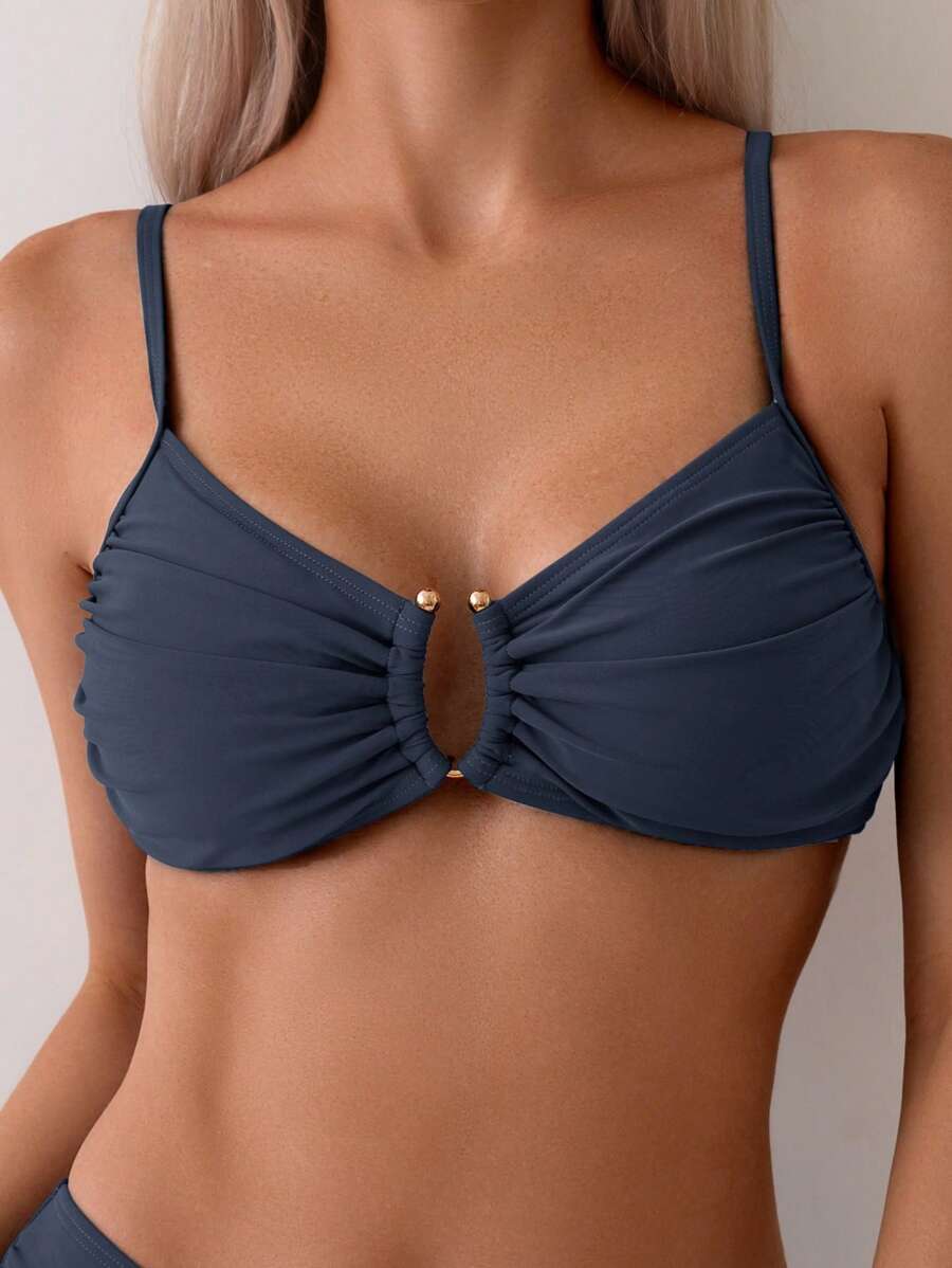 Halka Dantelli Sade Bikini Takımı Niebbla