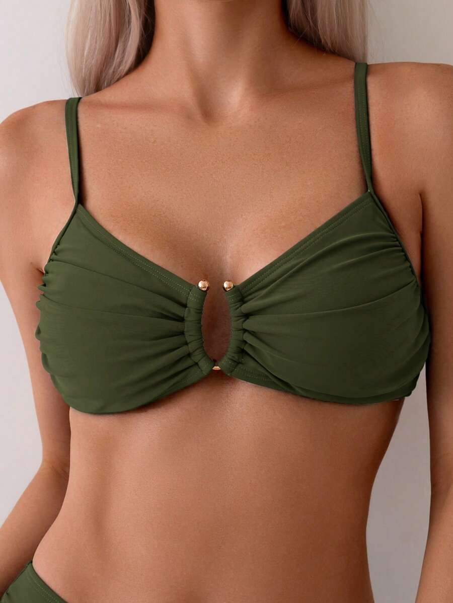 Halka Dantelli Sade Bikini Takımı Niebbla