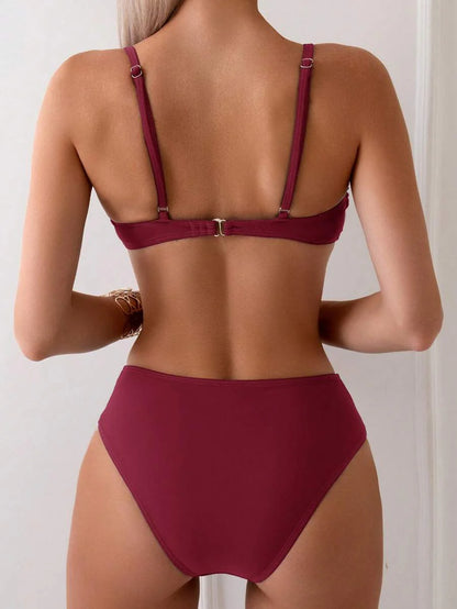 Halka Dantelli Sade Bikini Takımı Niebbla