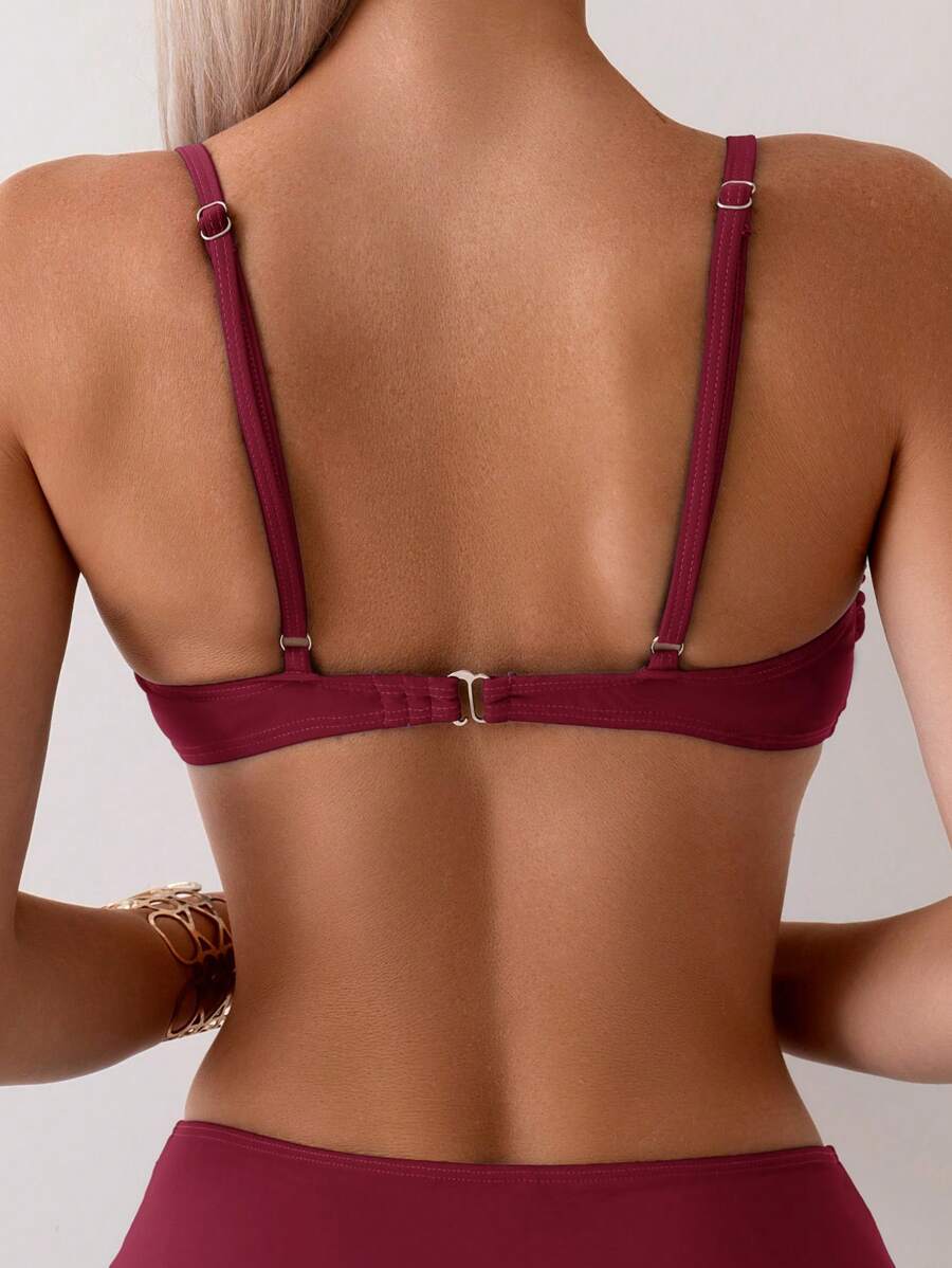Halka Dantelli Sade Bikini Takımı Niebbla