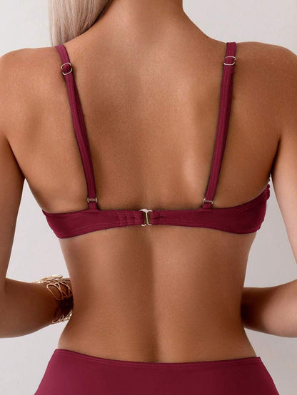 Halka Dantelli Sade Bikini Takımı Niebbla