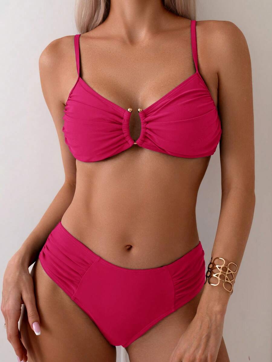 Halka Dantelli Sade Bikini Takımı Niebbla