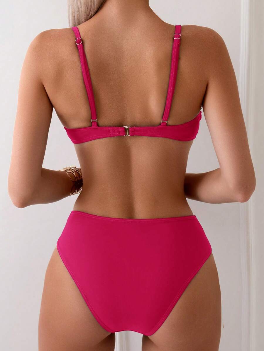 Halka Dantelli Sade Bikini Takımı Niebbla