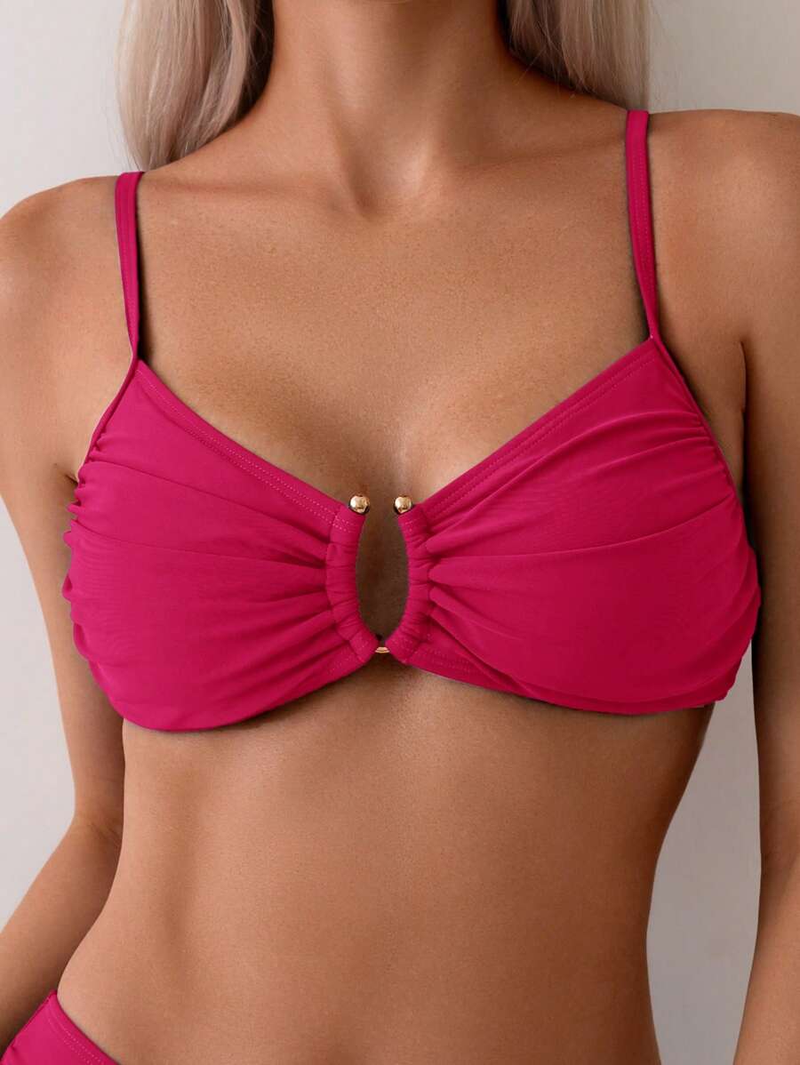 Halka Dantelli Sade Bikini Takımı Niebbla