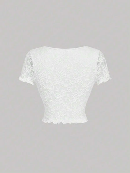 Bağcık Detaylı Romantik Crop Niebbla
