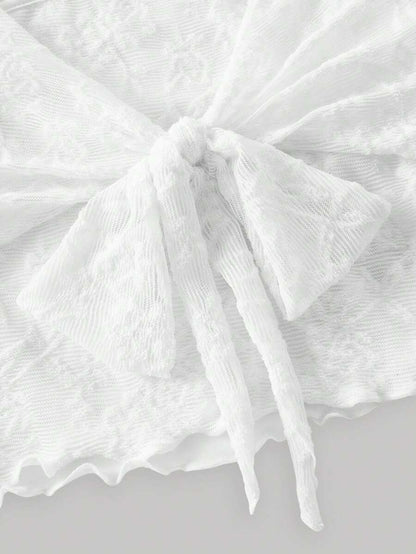 Bağcık Detaylı Romantik Crop Niebbla