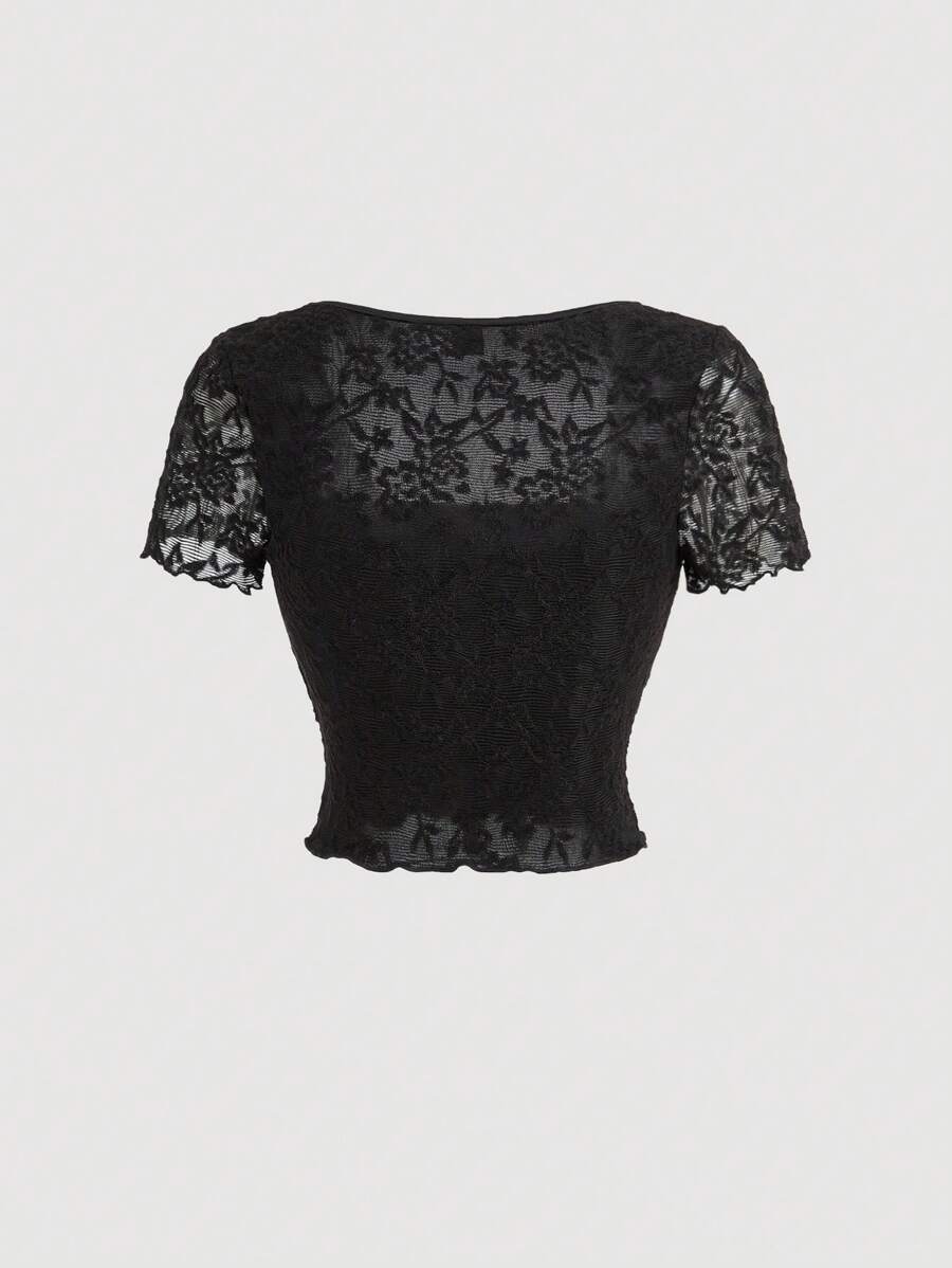 Bağcık Detaylı Romantik Crop Niebbla