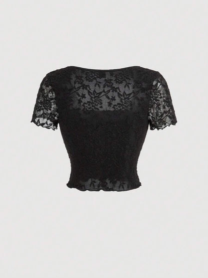 Bağcık Detaylı Romantik Crop Niebbla