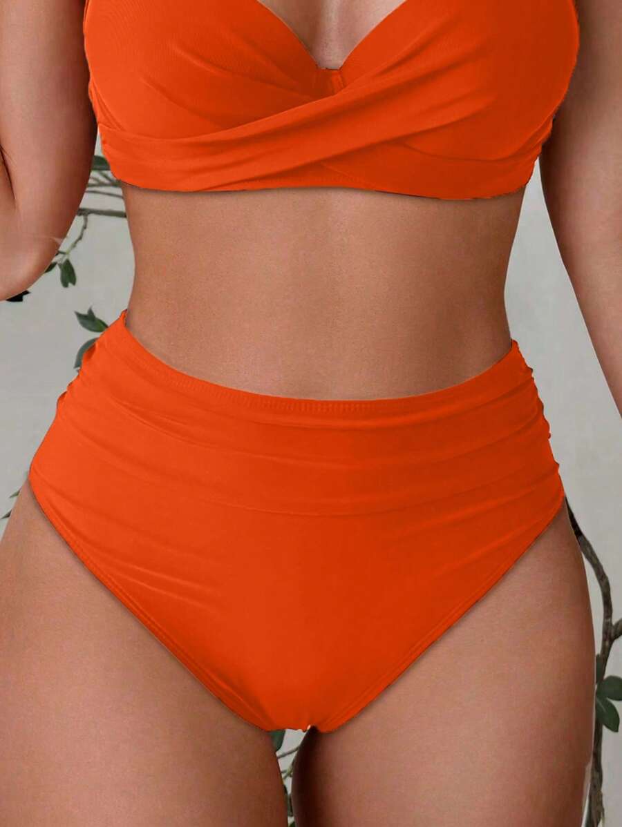 Askılı Yüksek Bel Balenli Bikini Takımı Niebbla