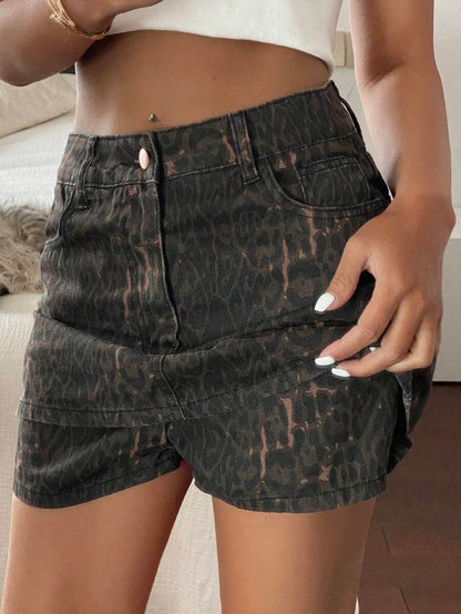 Doğal Dokulu Günlük Kot Etek Niebbla