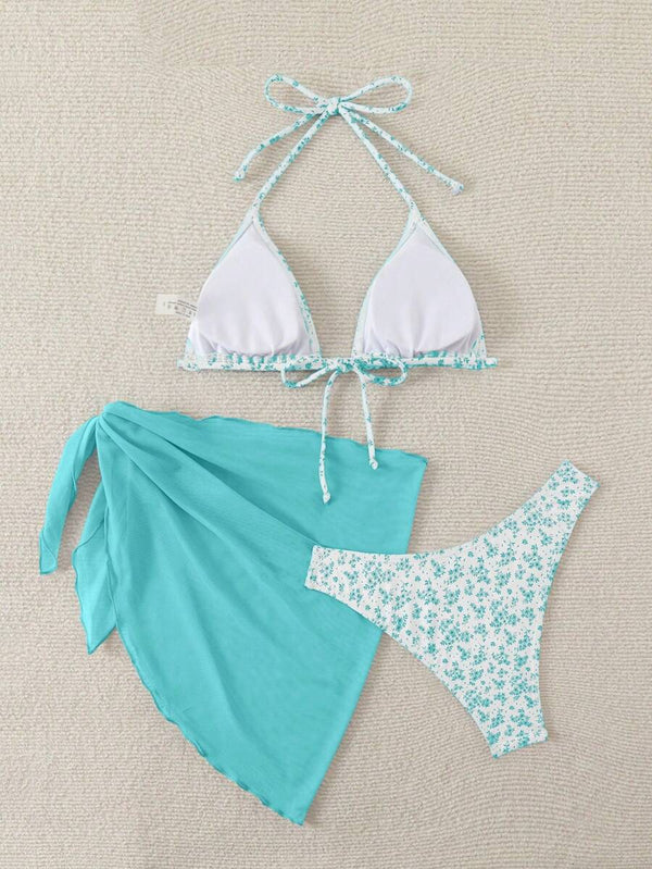 Çiçek Desenli Bikini Takım Niebbla