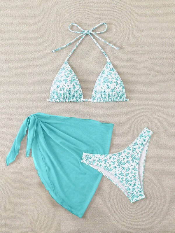 Çiçek Desenli Bikini Takım Niebbla