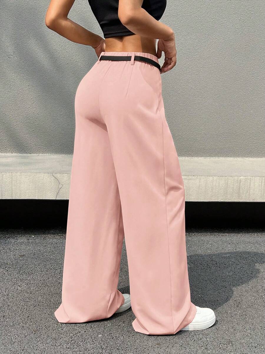 Kemerli Geniş Paça Günlük Pantolon Niebbla