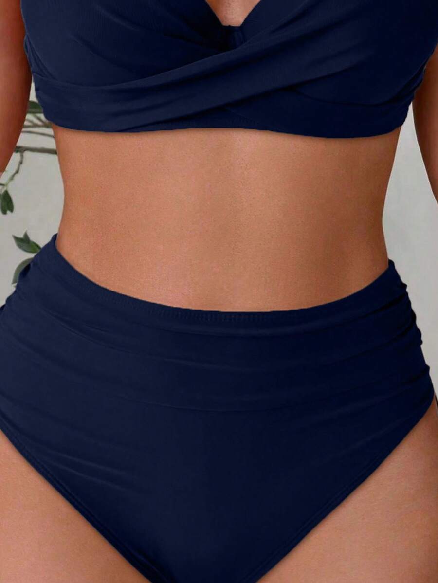 Askılı Yüksek Bel Balenli Bikini Takımı Niebbla