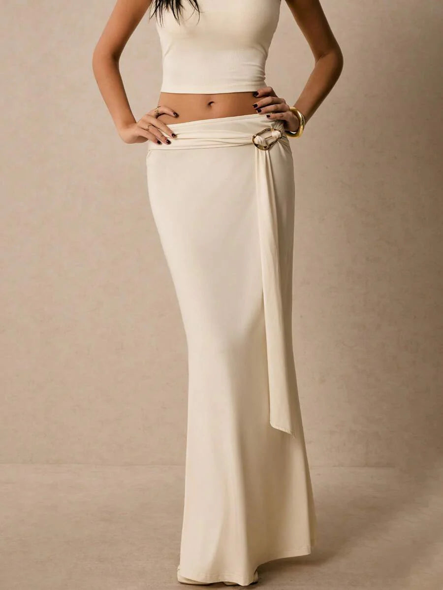 Metal Tokalı Fırfırlı Şık Etek Niebbla