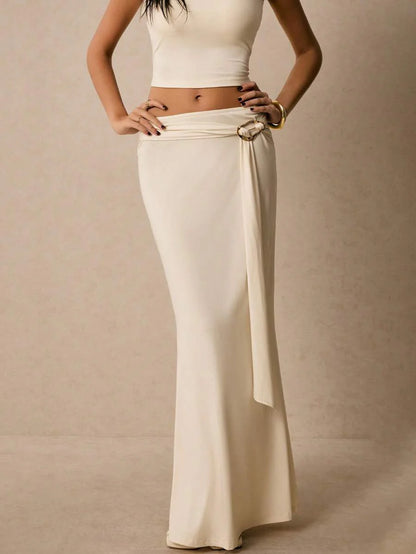 Metal Tokalı Fırfırlı Şık Etek Niebbla