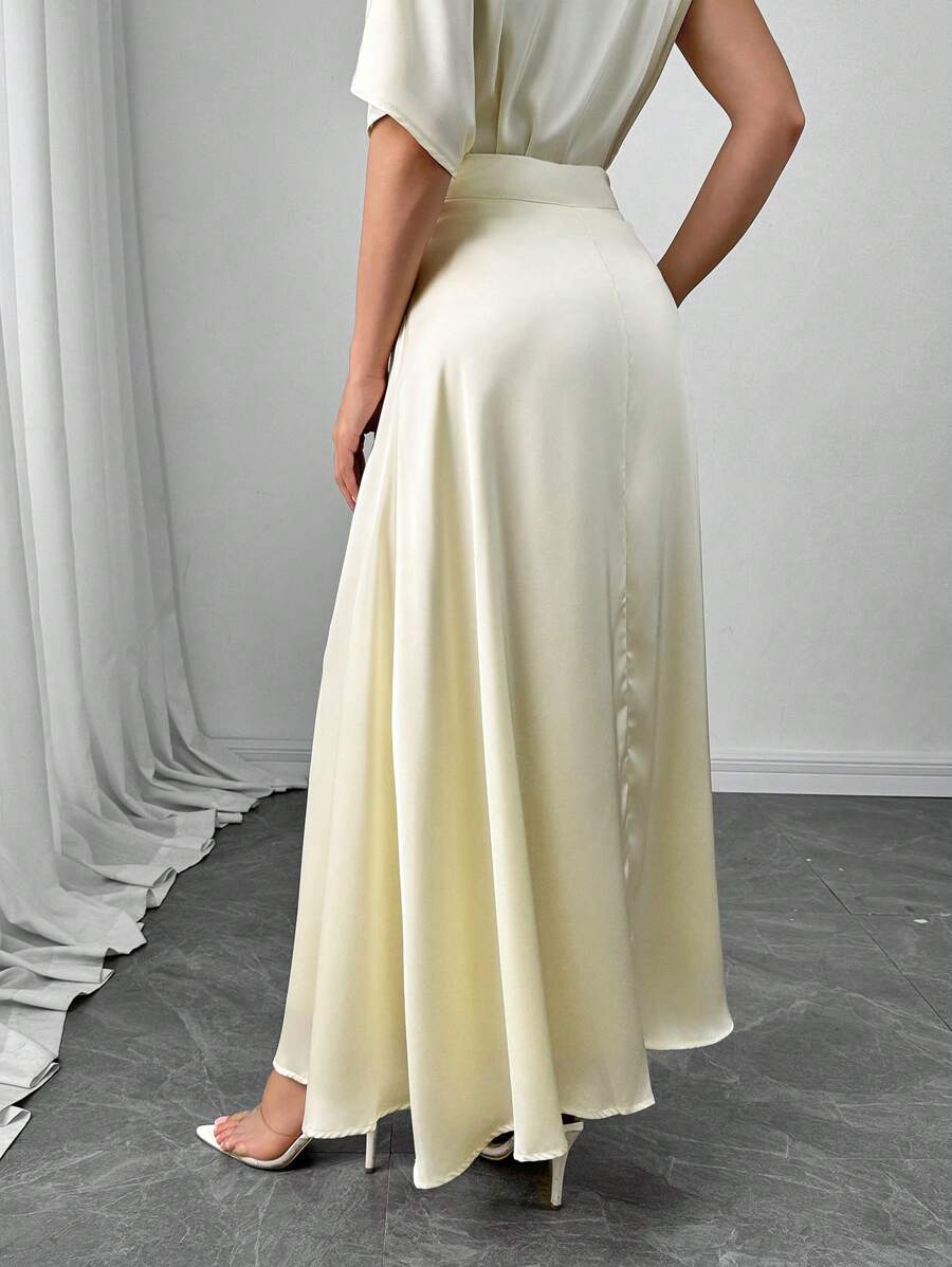 Çiçek Desenli Elastik Bel Günlük Etek Niebbla