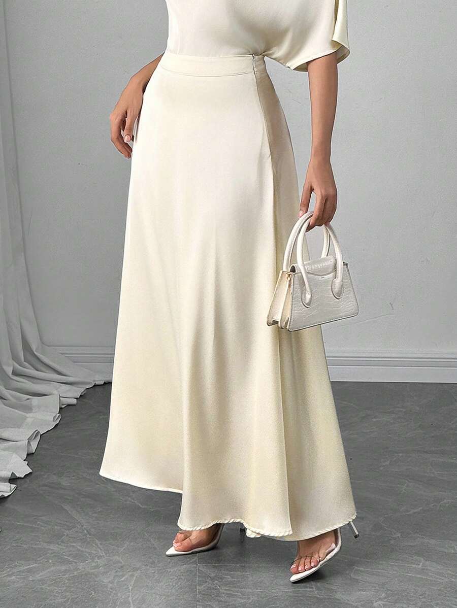 Çiçek Desenli Elastik Bel Günlük Etek Niebbla