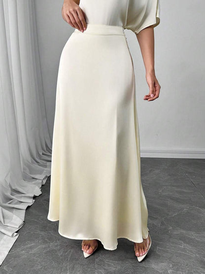 Çiçek Desenli Elastik Bel Günlük Etek Niebbla