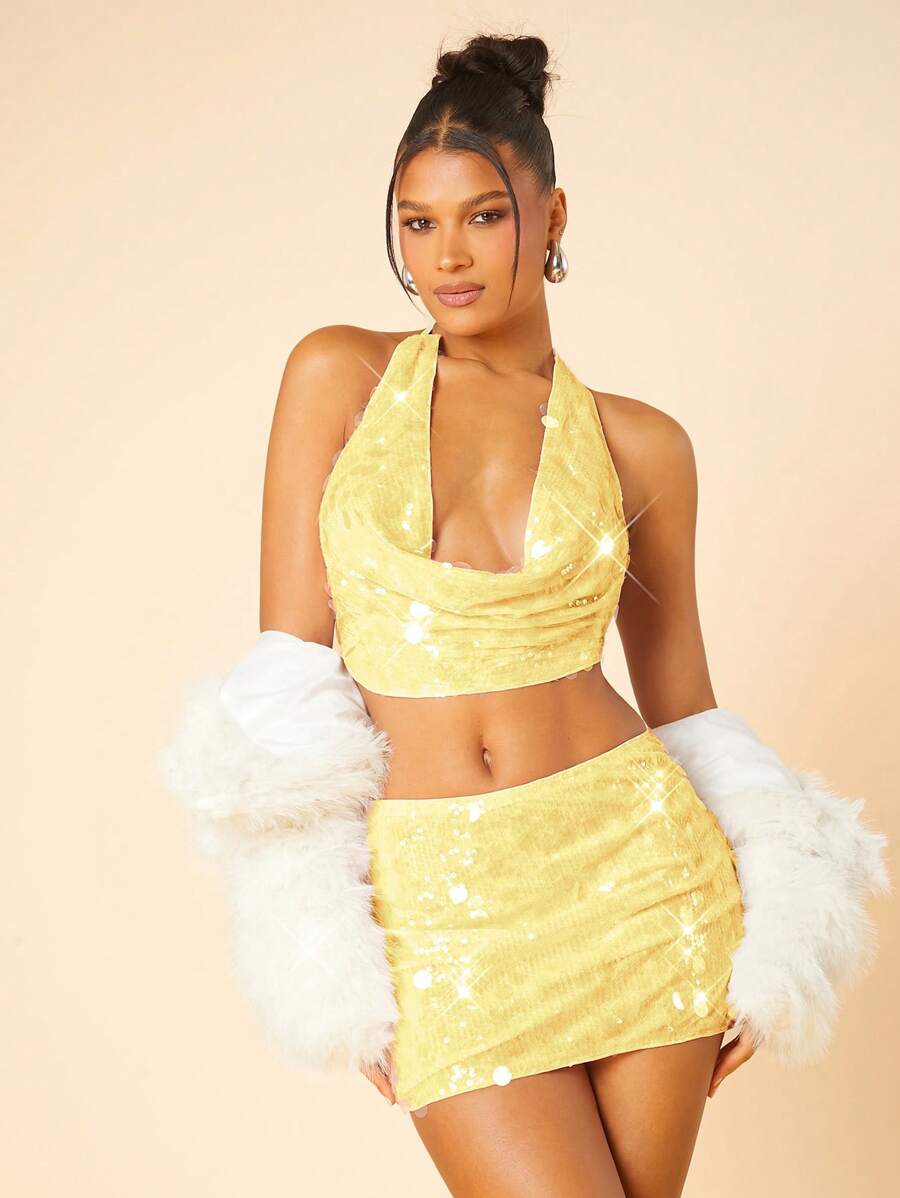 Pembe Pullu Pileli Mini Etek Niebbla