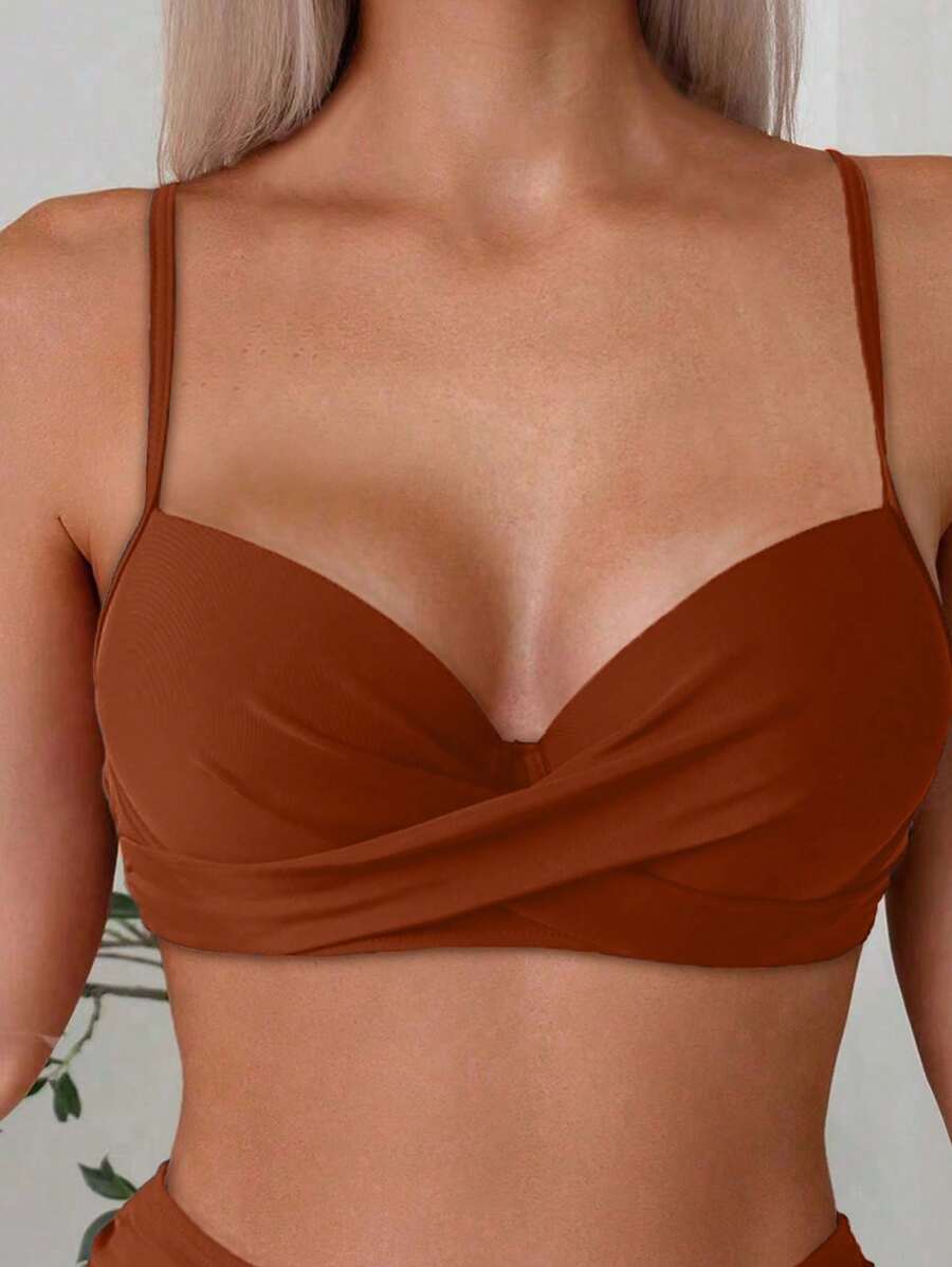 Askılı Yüksek Bel Balenli Bikini Takımı Niebbla