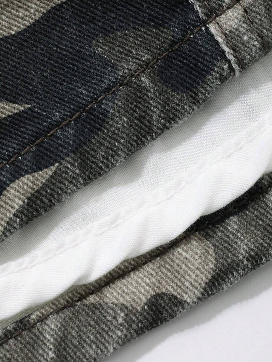 Kamuflaj Baskılı Süper Mini Kot Etek Niebbla